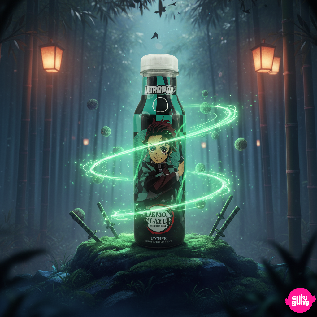 Ultrapop – Demon Slayer – Tanjiro licsi ízű gyümölcsös üdítő 330ml