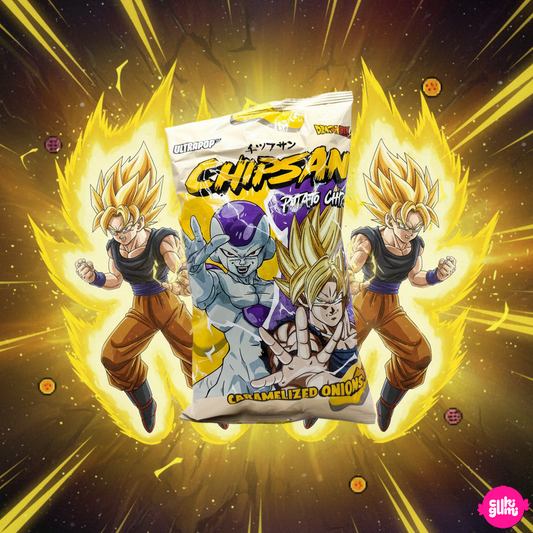Ultrapop - Chipsan – Dragon Ball – Goku vs Freezer – Karamellizált hagymás chips 110g