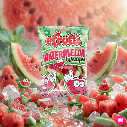 eFrutti Watermelon Wedges 99 g – Dinnyeszelet Formájú Gumicukor