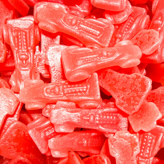 Málnás Forma–1-es autó alakú gumicukor 100g