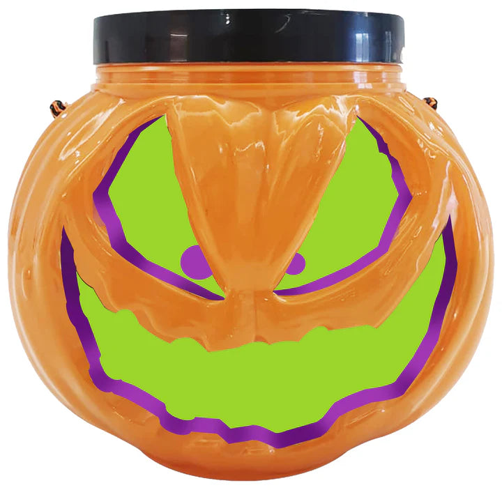 halloweeni fini tökfej vödör gumicukrokkal