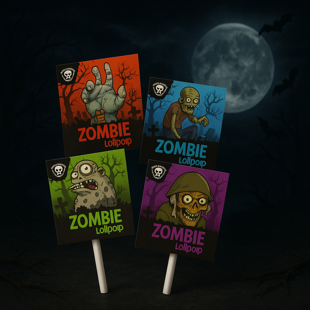 halloweeni zombi nyalóka