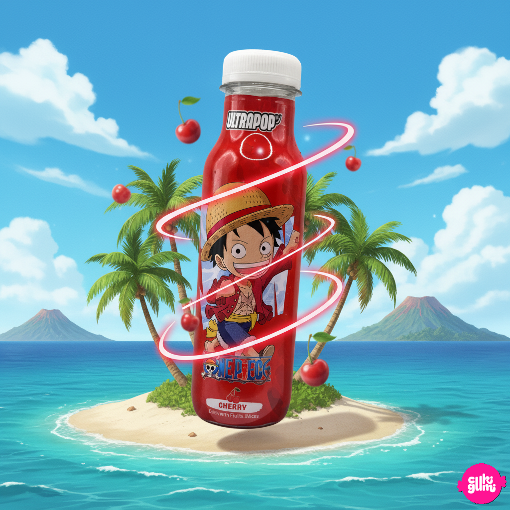 Ultrapop – One Piece – Luffy – Meggyes üdítőital 330 ml