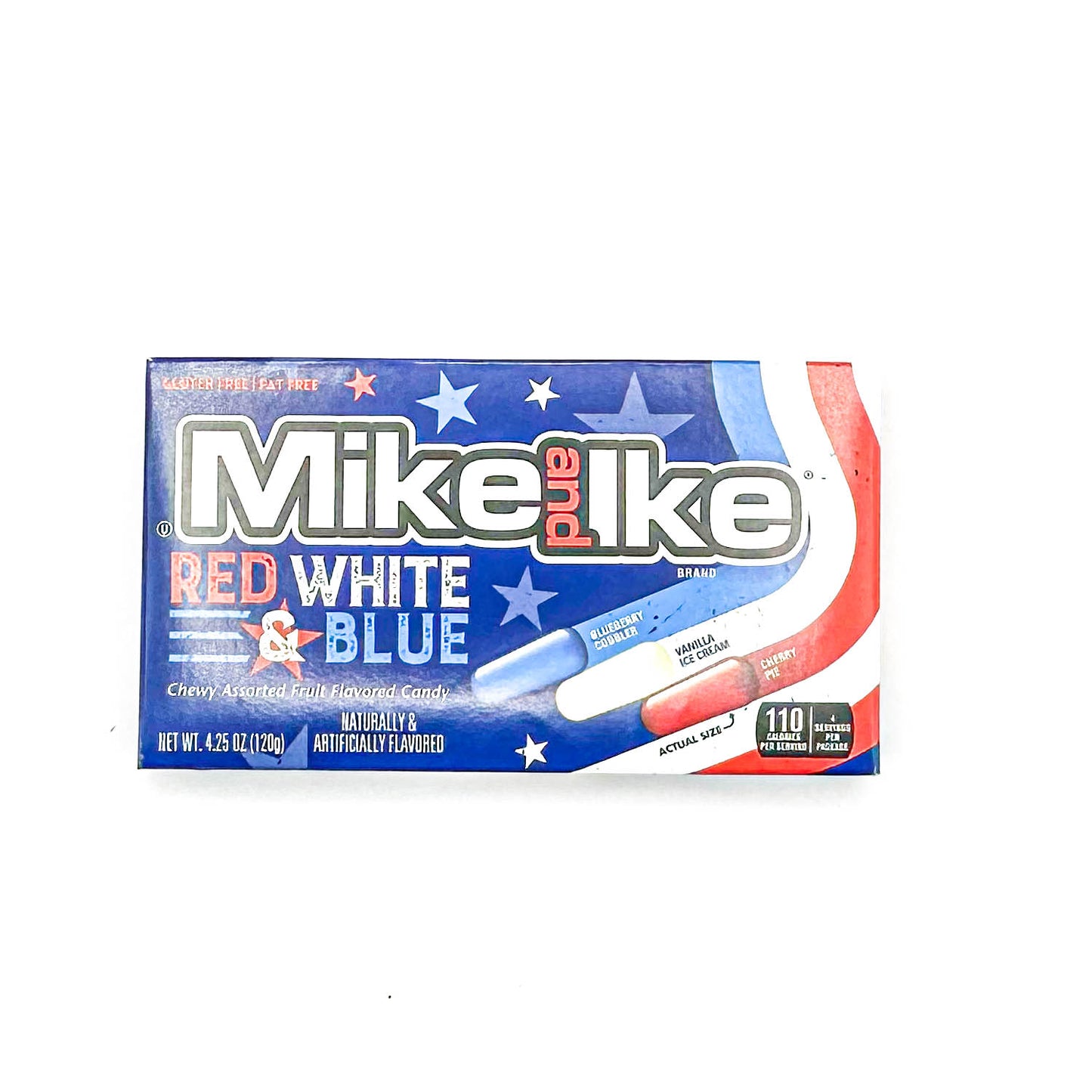 Mike and Ike Red White Blue Cukorka 120g